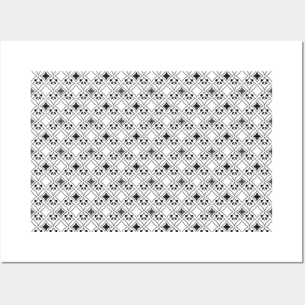 Sketchy Harlequin Panda Pattern - 1000Pandas by Amanda Roos Wall Art by 1000 Pandas